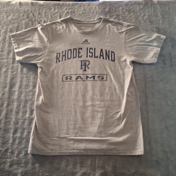 Rhode Island Rams Adidas T-Shirt Gray Size Medium Cotton - Picture 1 of 6